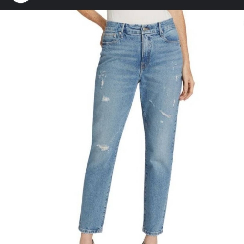 NWT Good American good classic distressed jeans